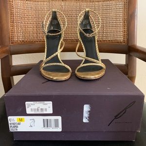 Gold Brian Atwood Heels